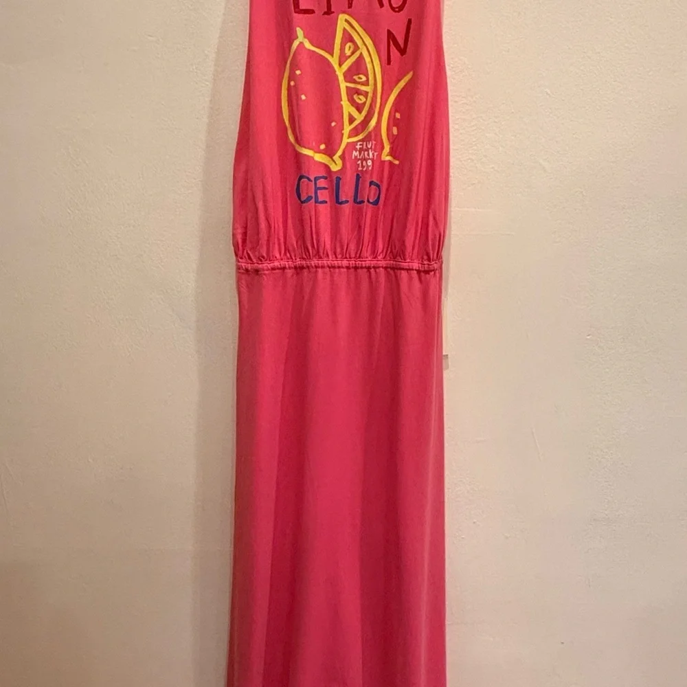 NWT Anthropology Jordan Nickson X Celandine Pink Twist-Back T-Shirt Maxi Dress. - Picture 4 of 8